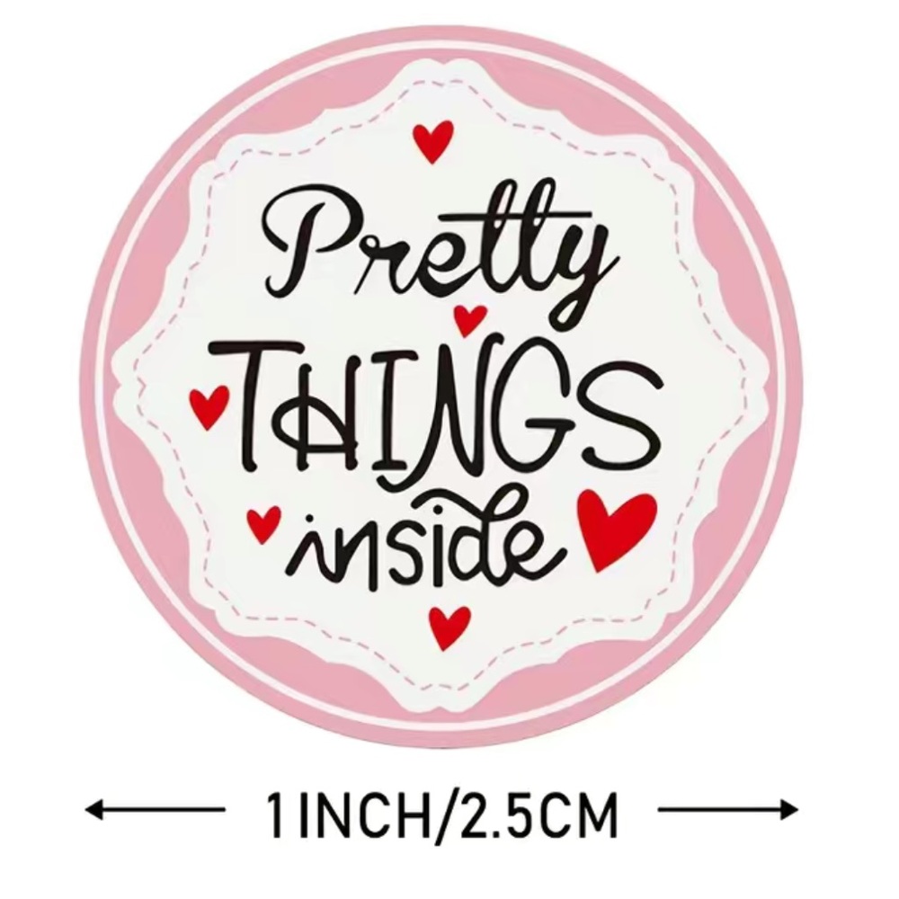 500 Roll of Pretty Things Inside Stickers - Picture 3 of 4